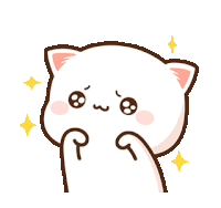 Animated image of a drawing representing cute cat